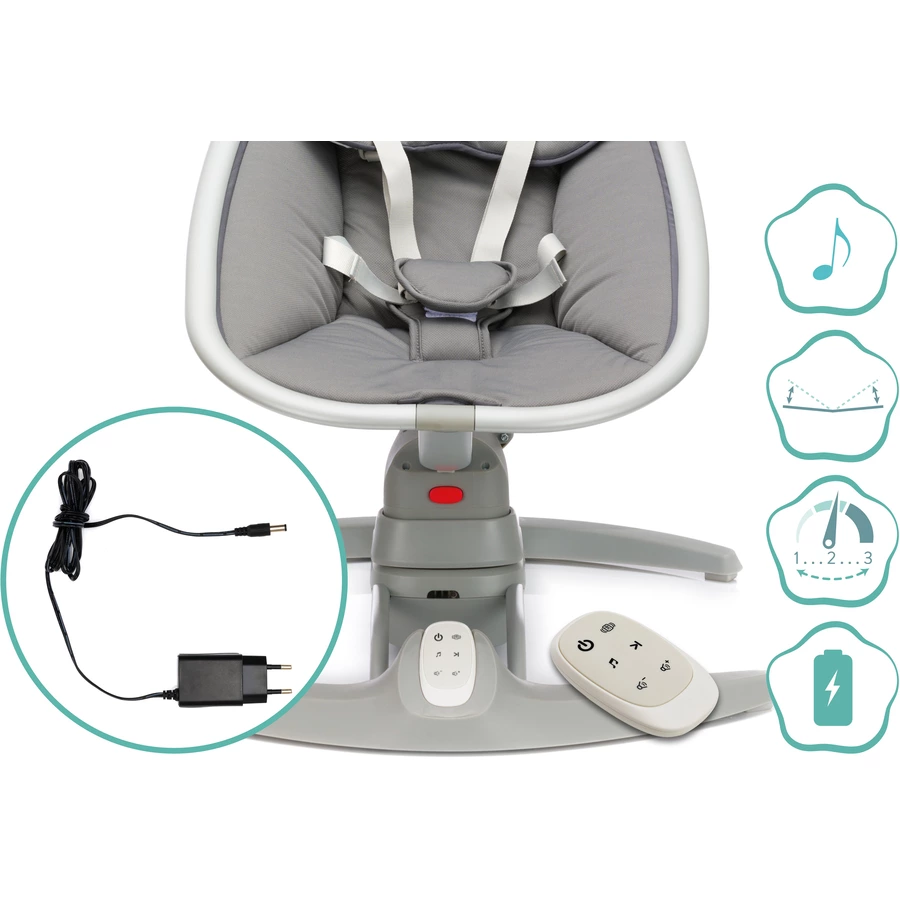fillikid elektrische Babywippe Mimi grau