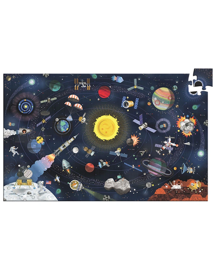 Wimmelpuzzle DER WELTRAUM 200-teilig mit Buch