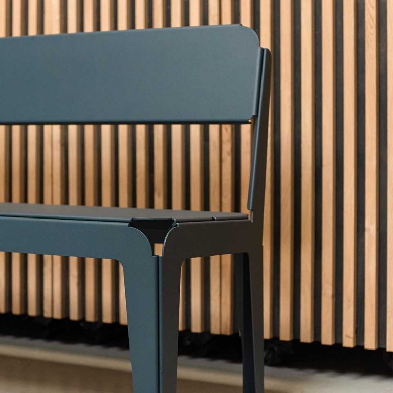 Weltevree Bended tuinbank met rugleuning Agate gray