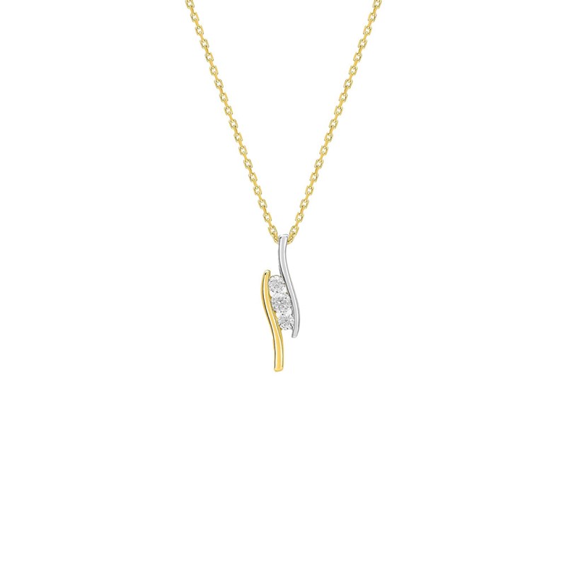 Collier Femme - Or 18 Carats - Diamant 0,15 Carats - Longueur : 42 cm