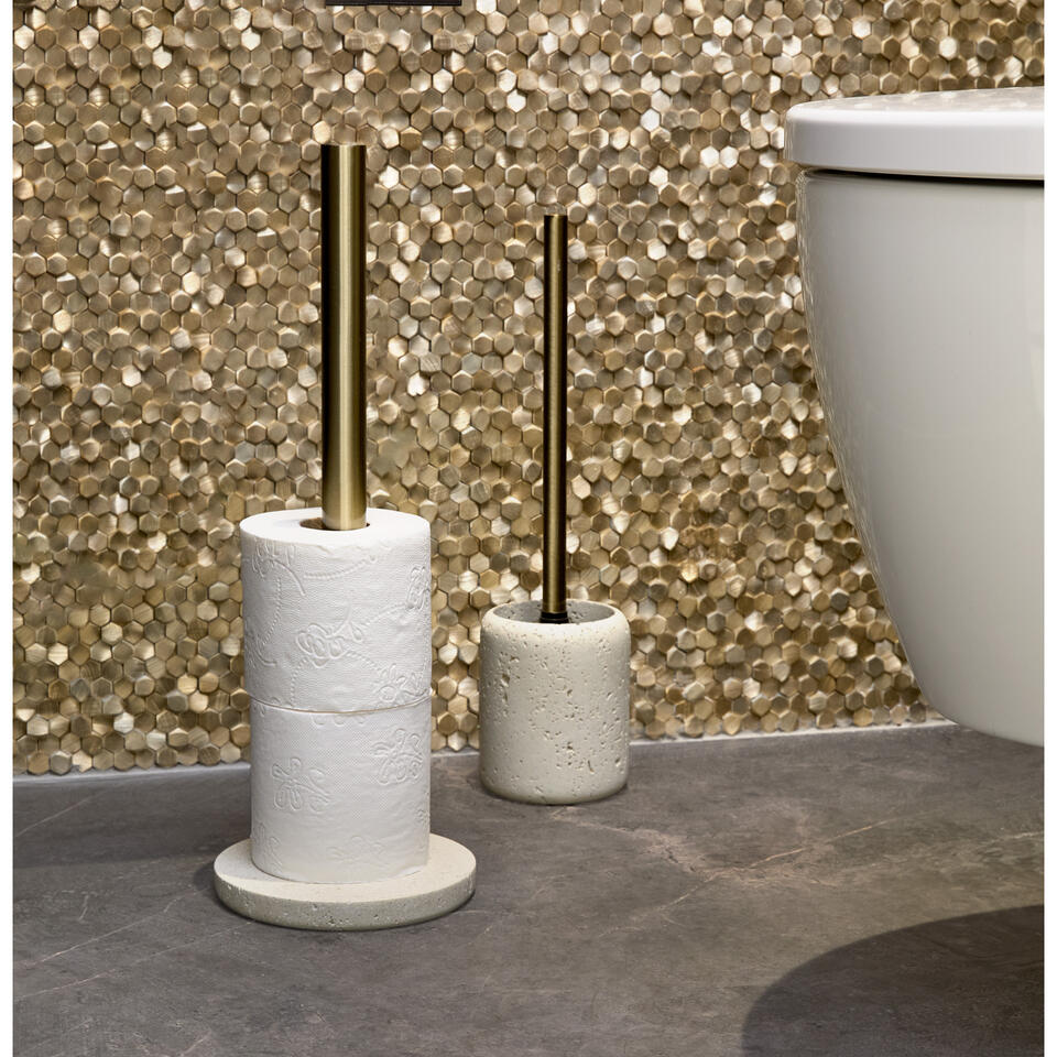 Toiletborstelhouder Tratine Zand/Brons