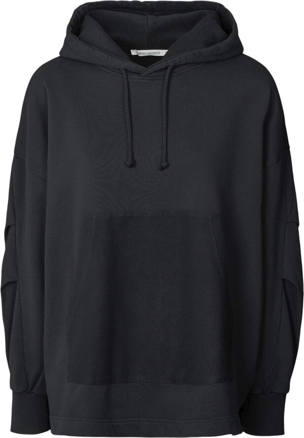 Rabens Saloner Loop back hoodie - Sevilla Oyster