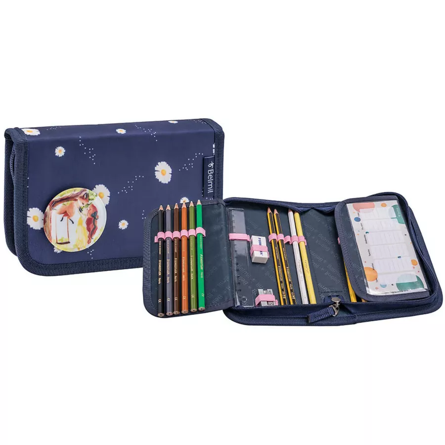 Belmil Schulranzen Premium Comfy Plus Set 5-teilig Daisy