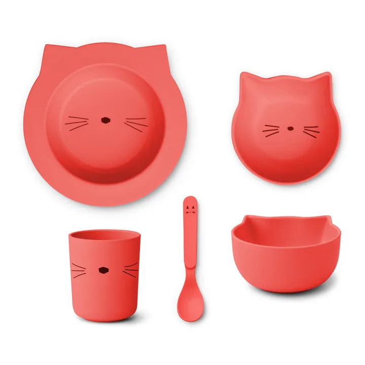 Liewood Set vaisselle Joana en PLA - set de 4 | Rouge