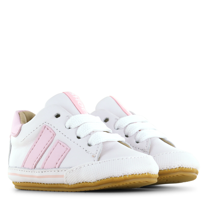 Shoesme wit-roze BABY-PROOF® schoentje Leer | Meisjes schoenen