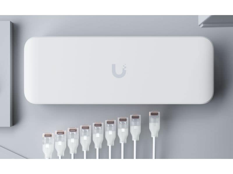 Ubiquiti Switch UniFi Flex 2.5G 9 Port Kompakter 8-Port 2.5-GbE-Switch mit 10-GbE-RJ45/SFP -Uplink und flexibler Stromversorgung über USB-C oder PoE