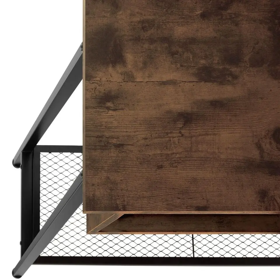 tectake Consoletafel Tralee 100x35x80,5cm, Industrieel Hout Donker, Rustiek