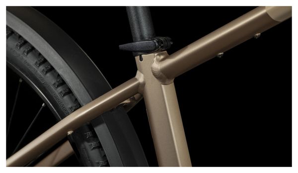 VTT Électrique Semi-Rigide Cube Reaction Hybrid Performance 500 Allroad Shimano Alivio 9V 500 Wh 27.5'' Marron Metallic