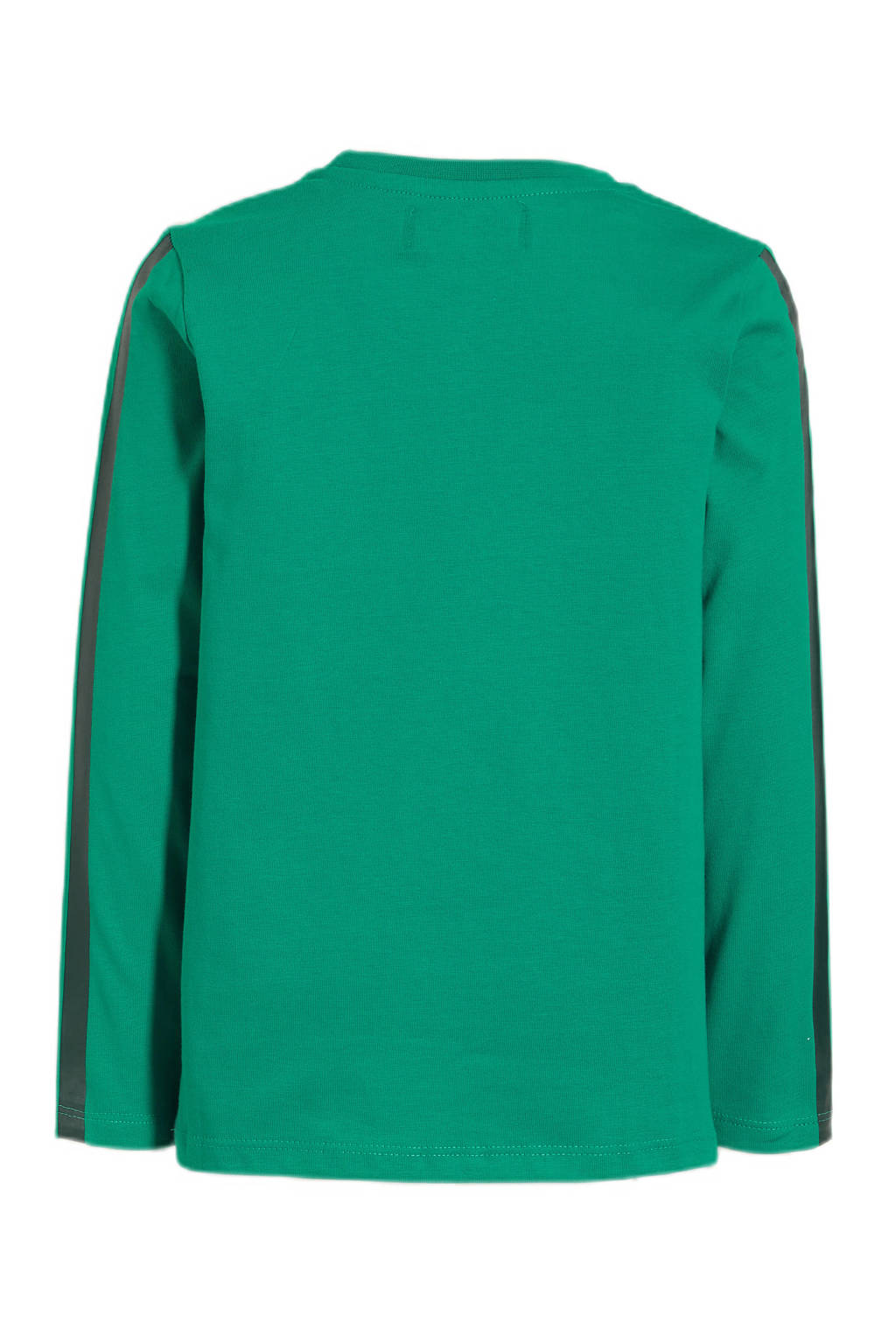 Orange Stars longsleeve Niel met tekstopdruk groen