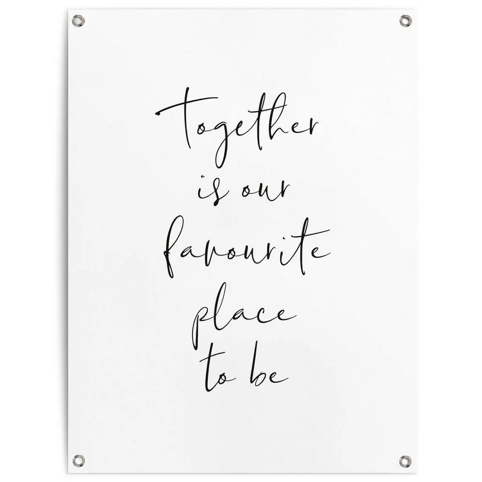 Tuinposter Samen - 80x60cm - Zwart-Wit