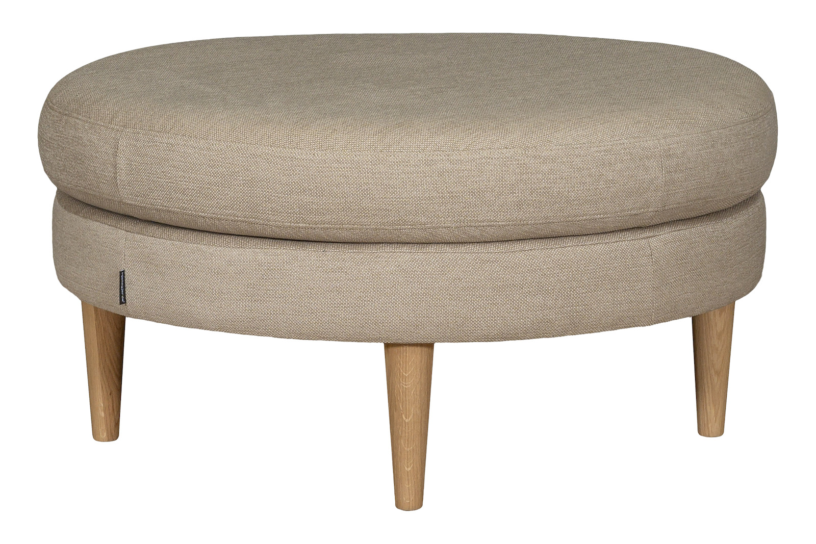 Villa pall Tekstil Nicole 1/18 Beige. Rette ben eik natur. Fast
