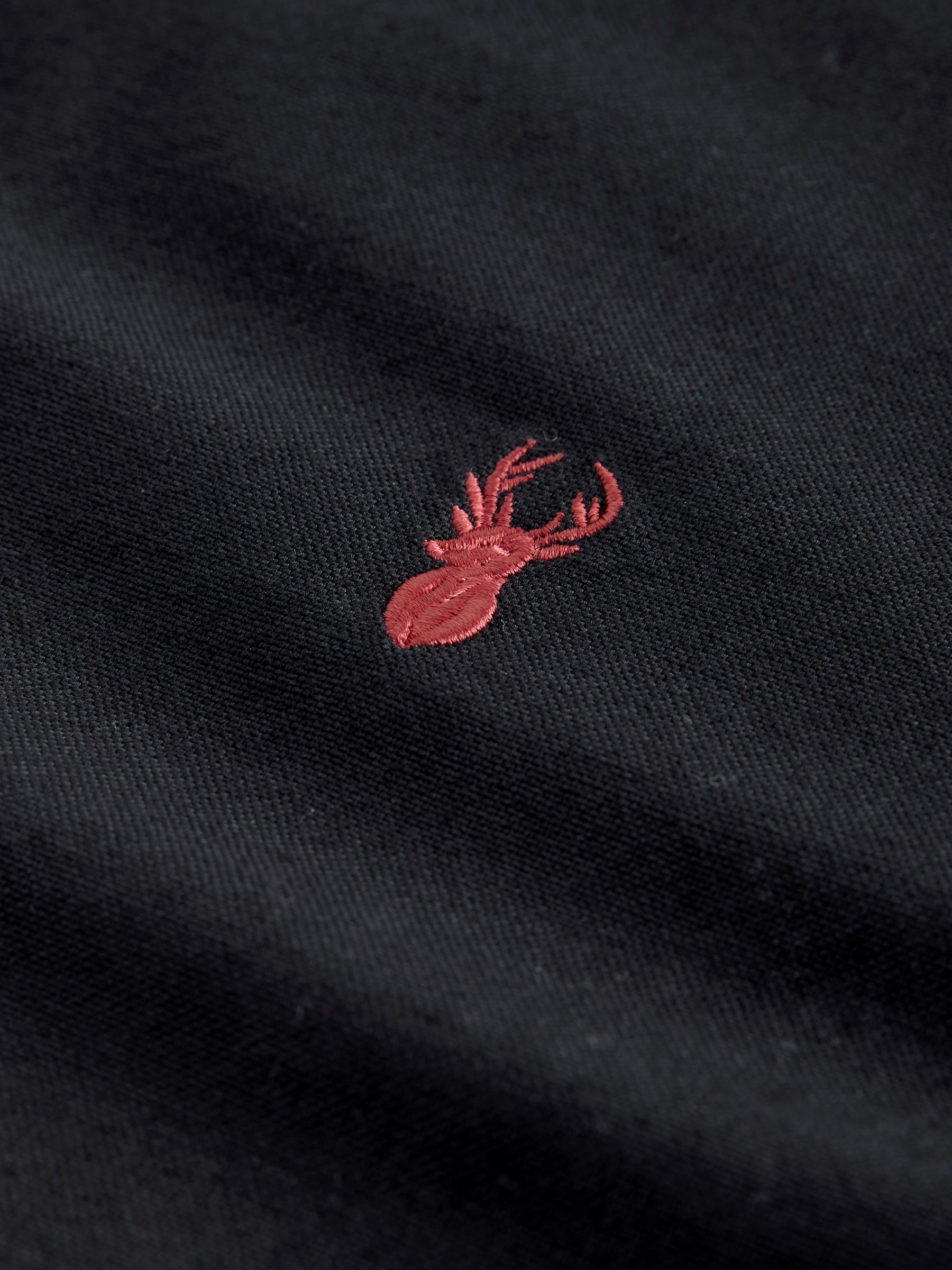 Zwart - Slim Fit - Oxford-overhemd met korte mouwen