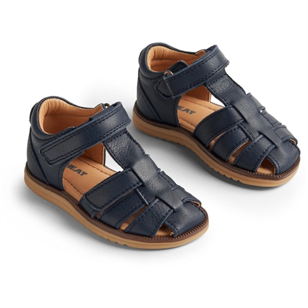 Sandal Closed Toe Sky Navy - Wheat||Wheat Footwear → Luksusbaby.dk