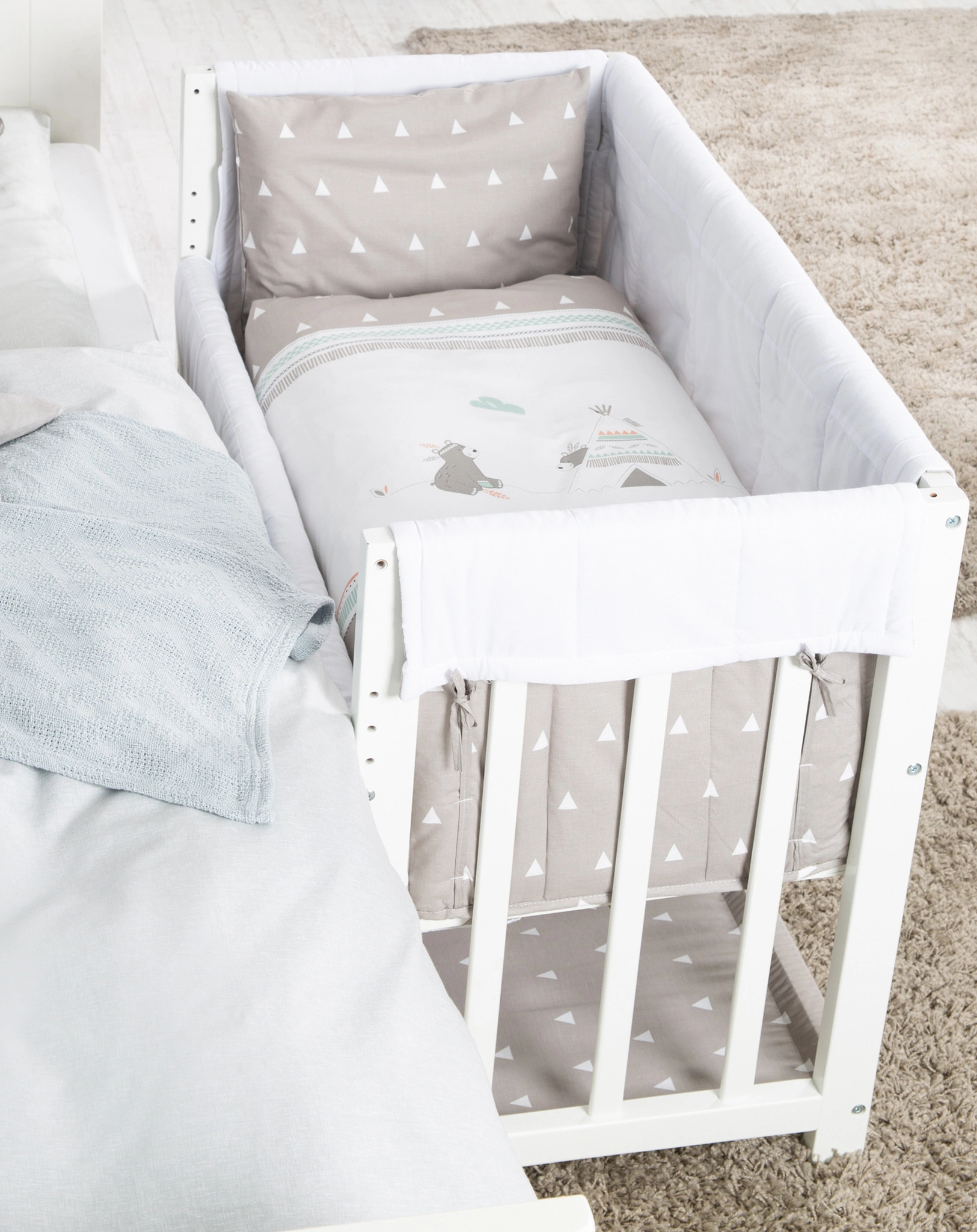 Beistellbett INDIBÄR 4in1 75 x 95 cm