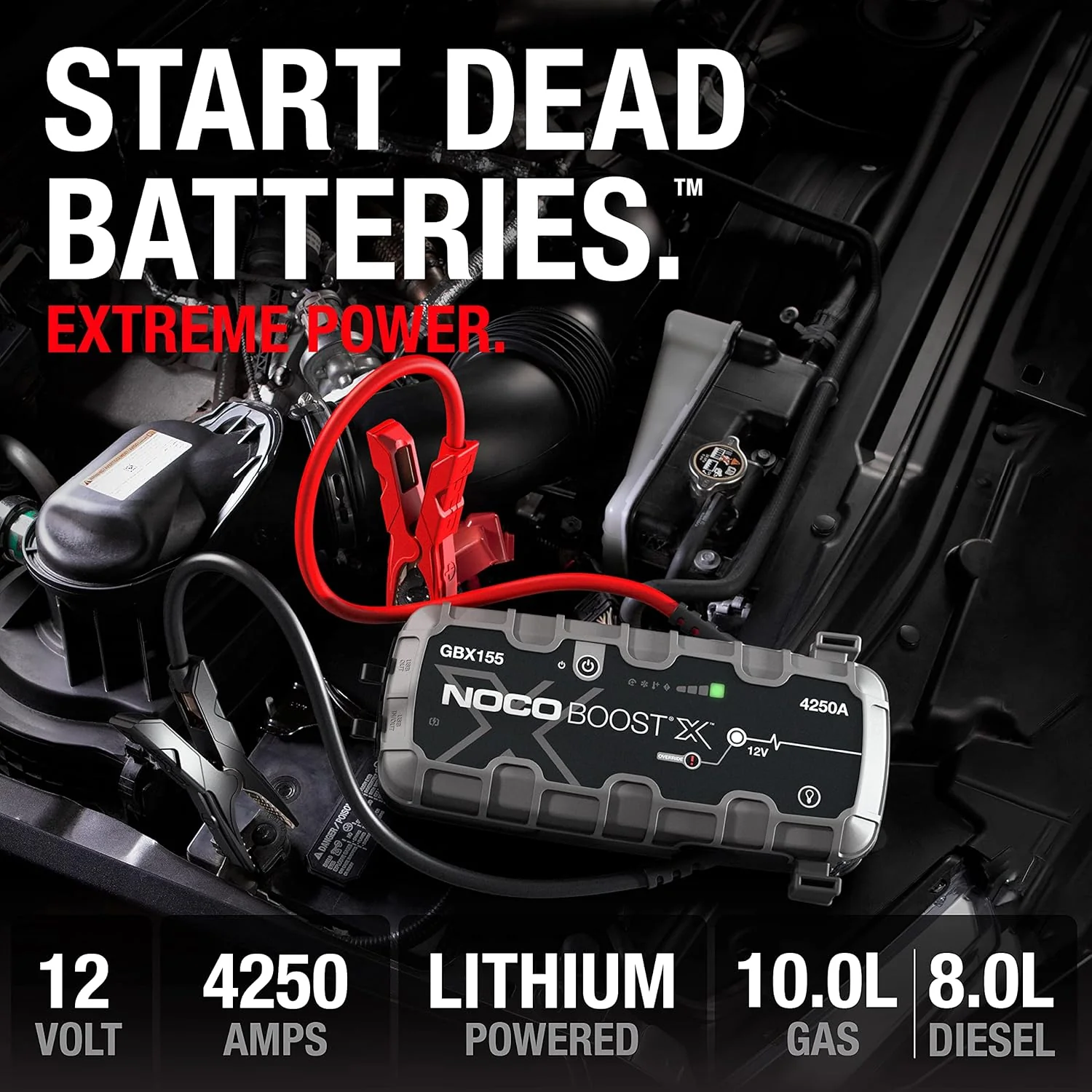 NOCO Boost X GBX155 Booster Batterie 4250A USB-C pour moteur essence/diesel
