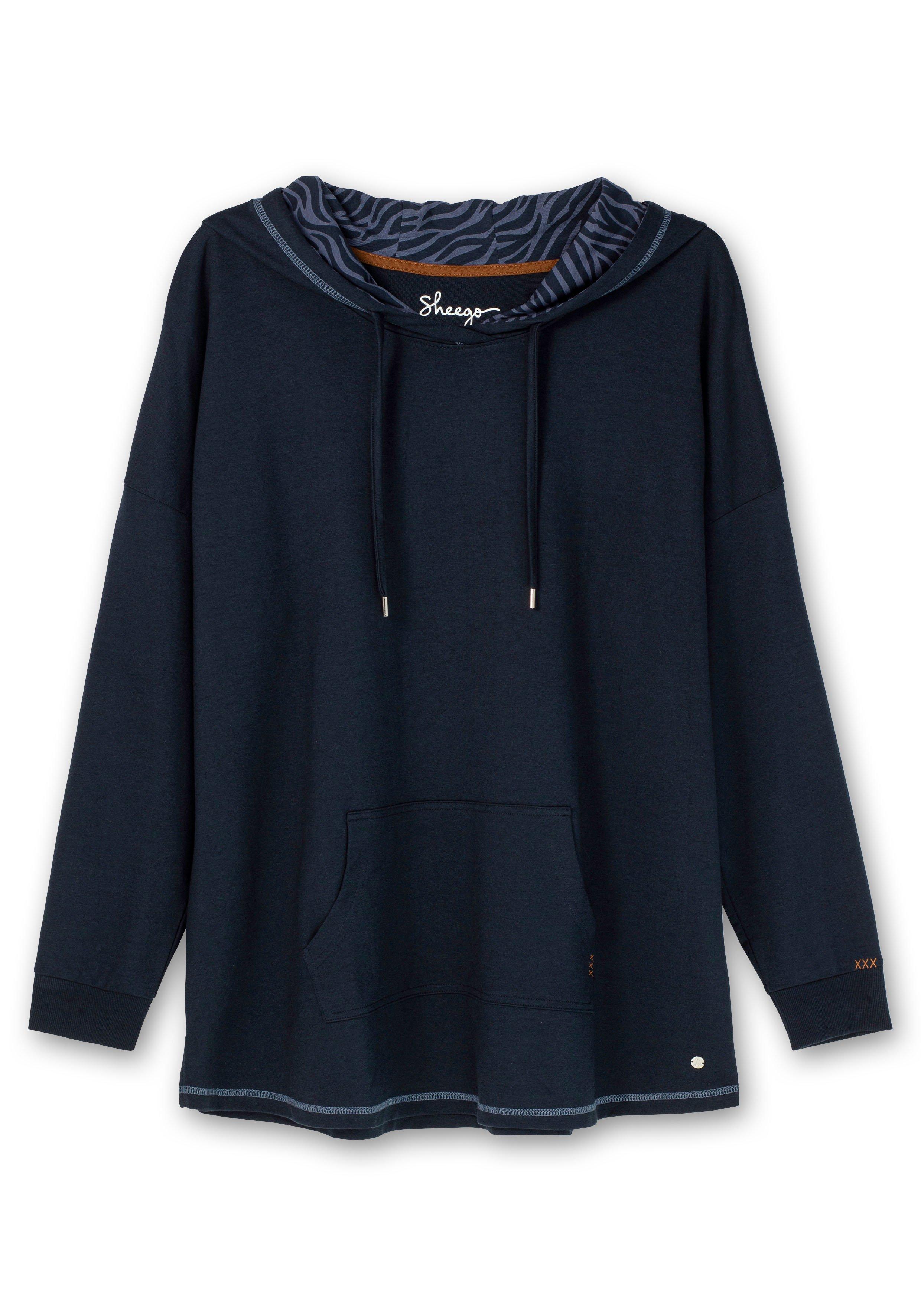Kapuzensweatshirt mit Kontrastdetails, im Oversize-Schnitt