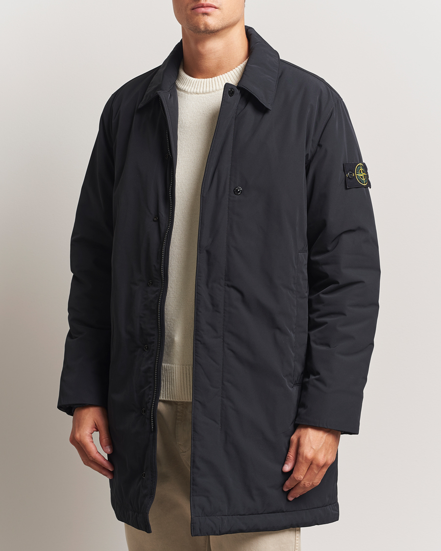 Stone Island Micro Twill Primaloft Padded Coat Black