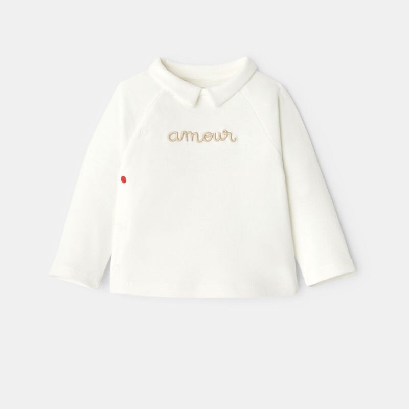 Ensemble 2 pièces en interlock et nid d'abeille beige bébé mixte Beige