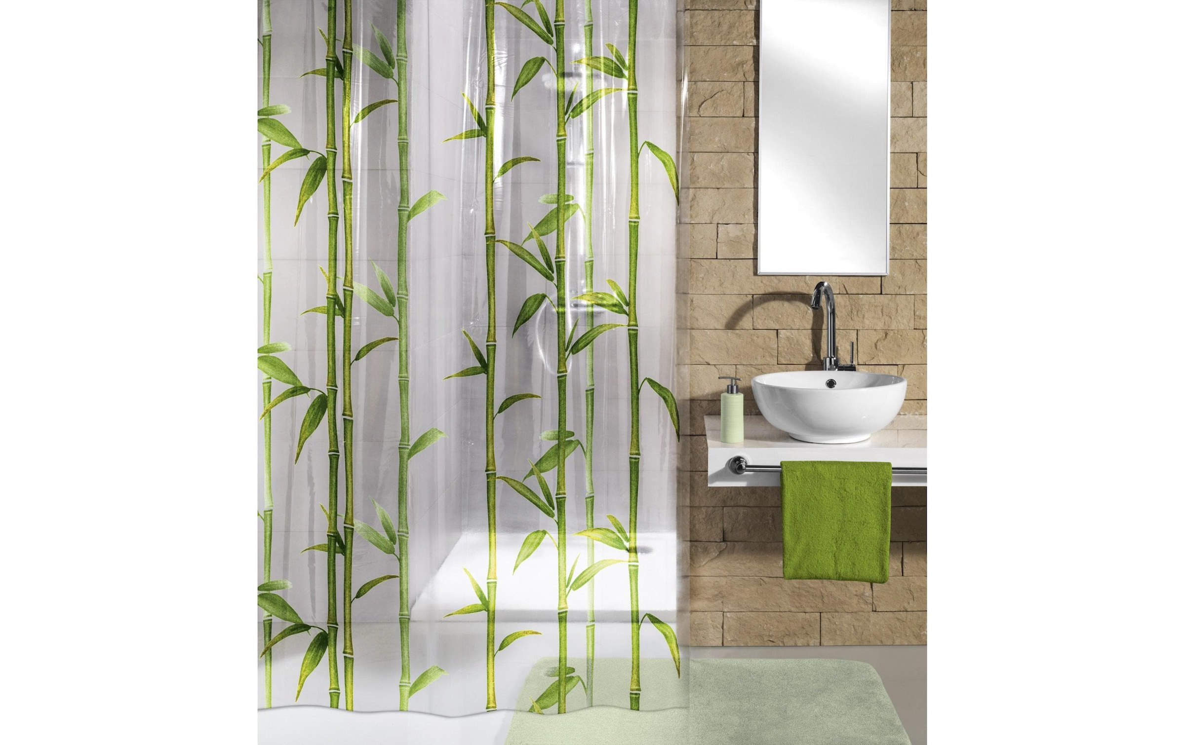 Kleine Wolke Duschvorhang »Bambu« Breite 180 cm