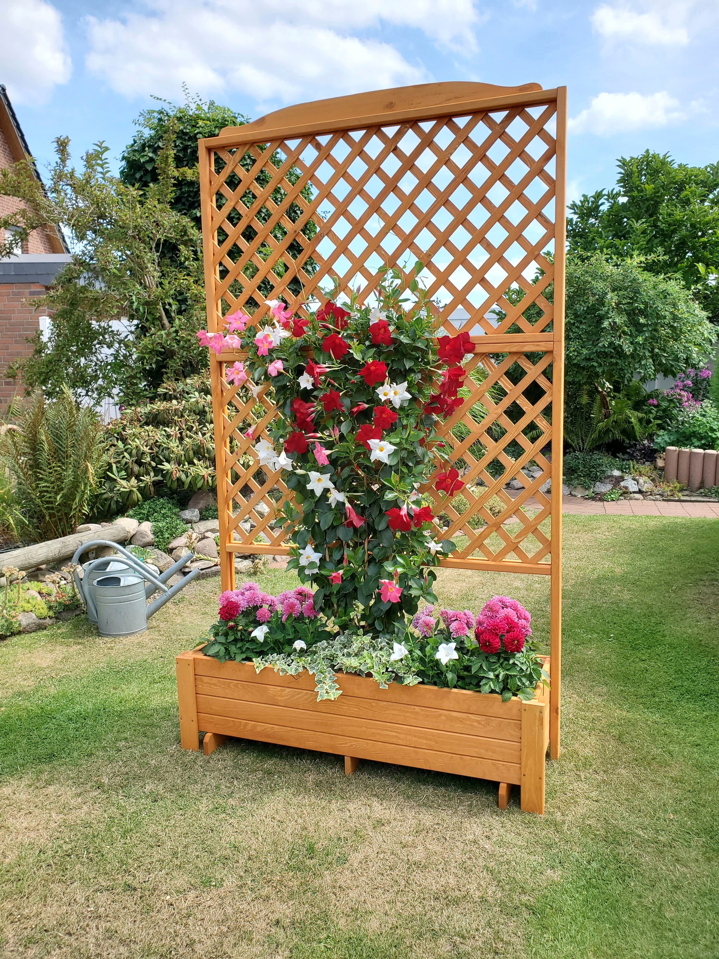 promadino Spalier »Romantica« mit Pflanzkasten, BxTxH: 120x38x210 cm