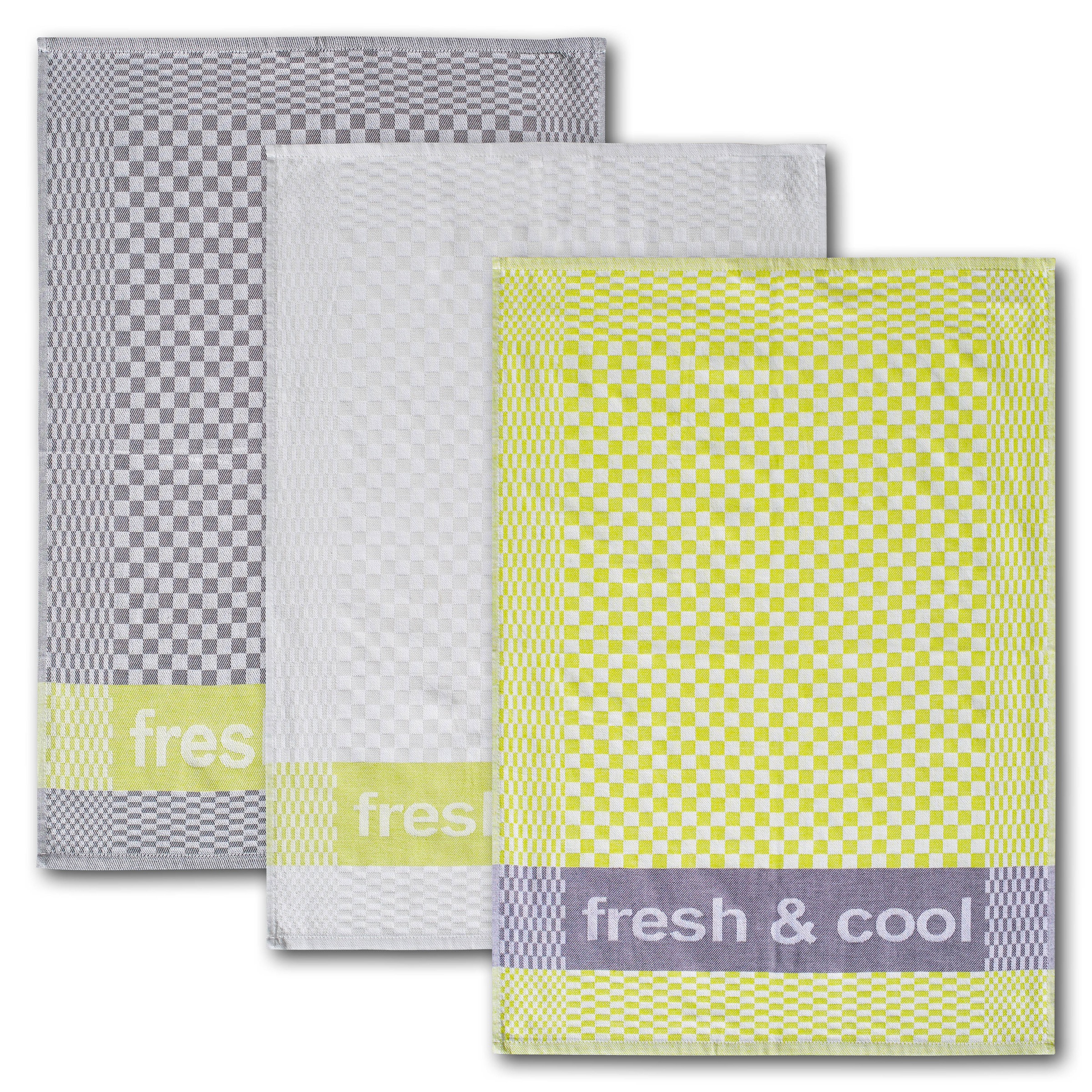 Dyckhoff Geschirrtuch »Fresh & Cool, Masse je Tuch ca. 50x70 cm« mit drei verschiedenen Motiven