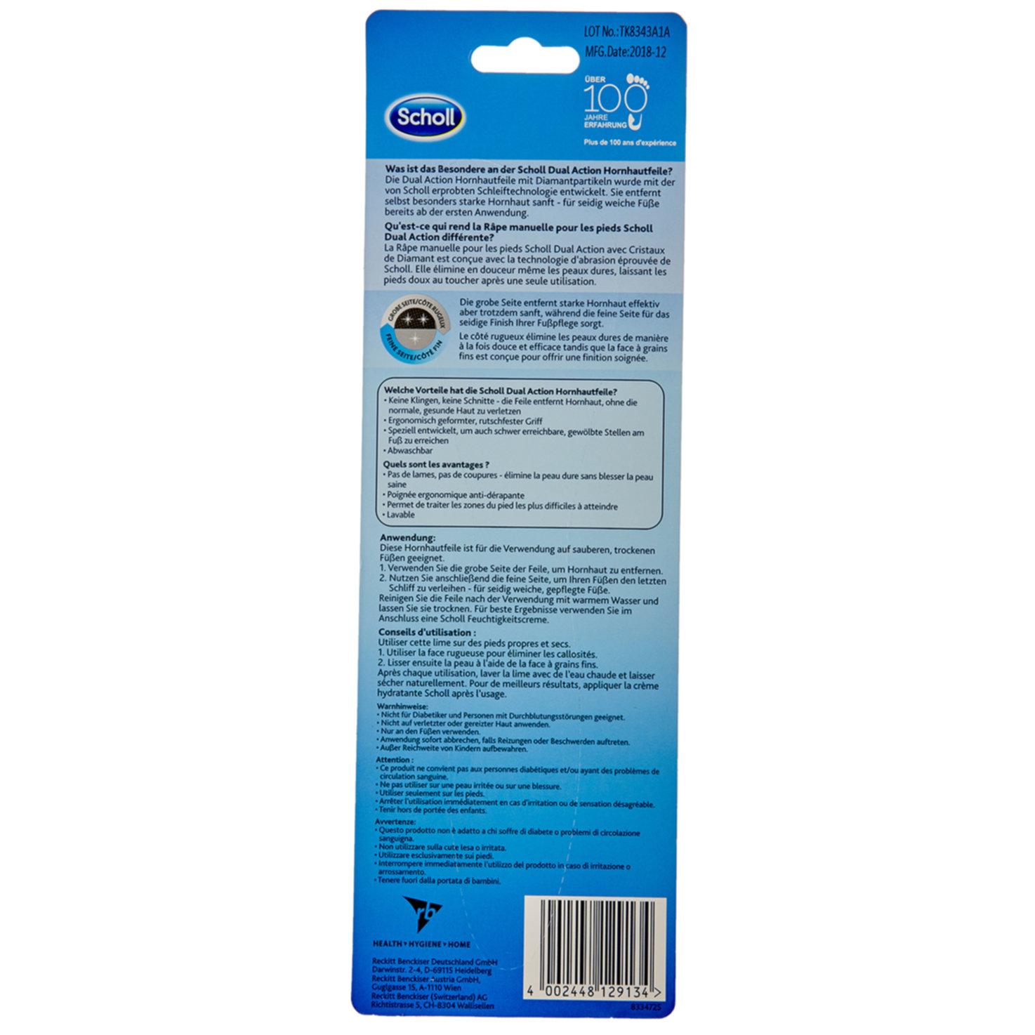 Scholl Velvet Smooth Hornhaut Entferner Feile