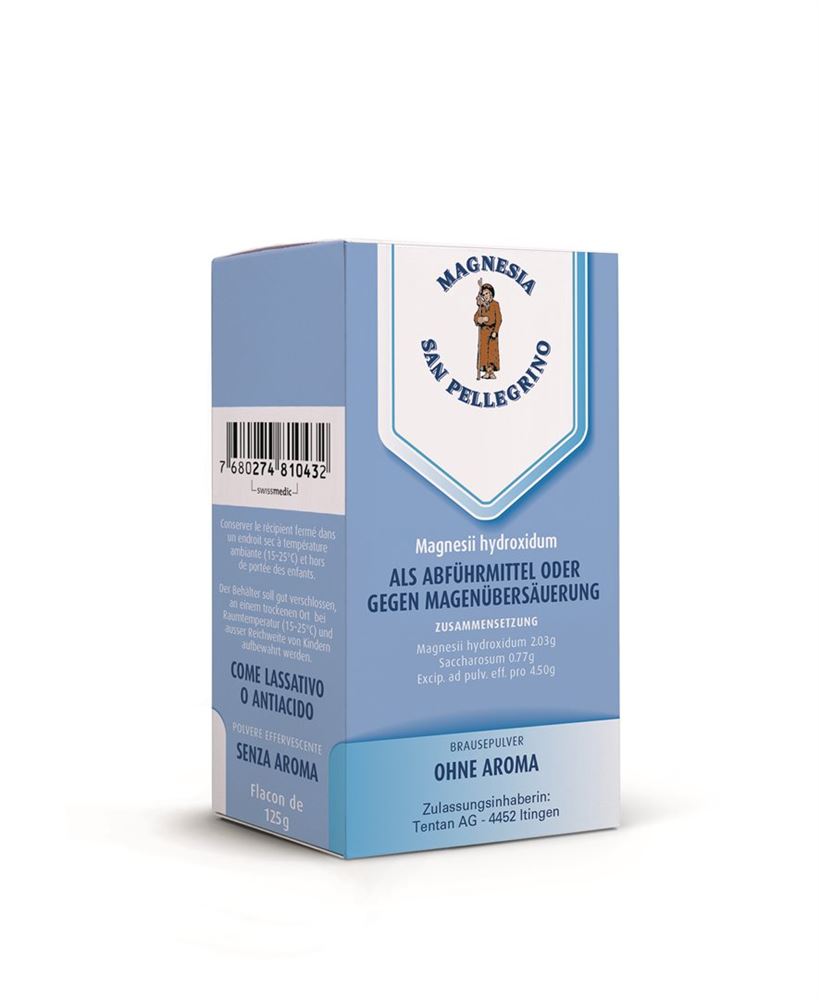 MAGNESIA SAN PELLEGRINO Brause Plv ohne Aroma 125 g<br>125 g, Brausepulver, ohne Aroma