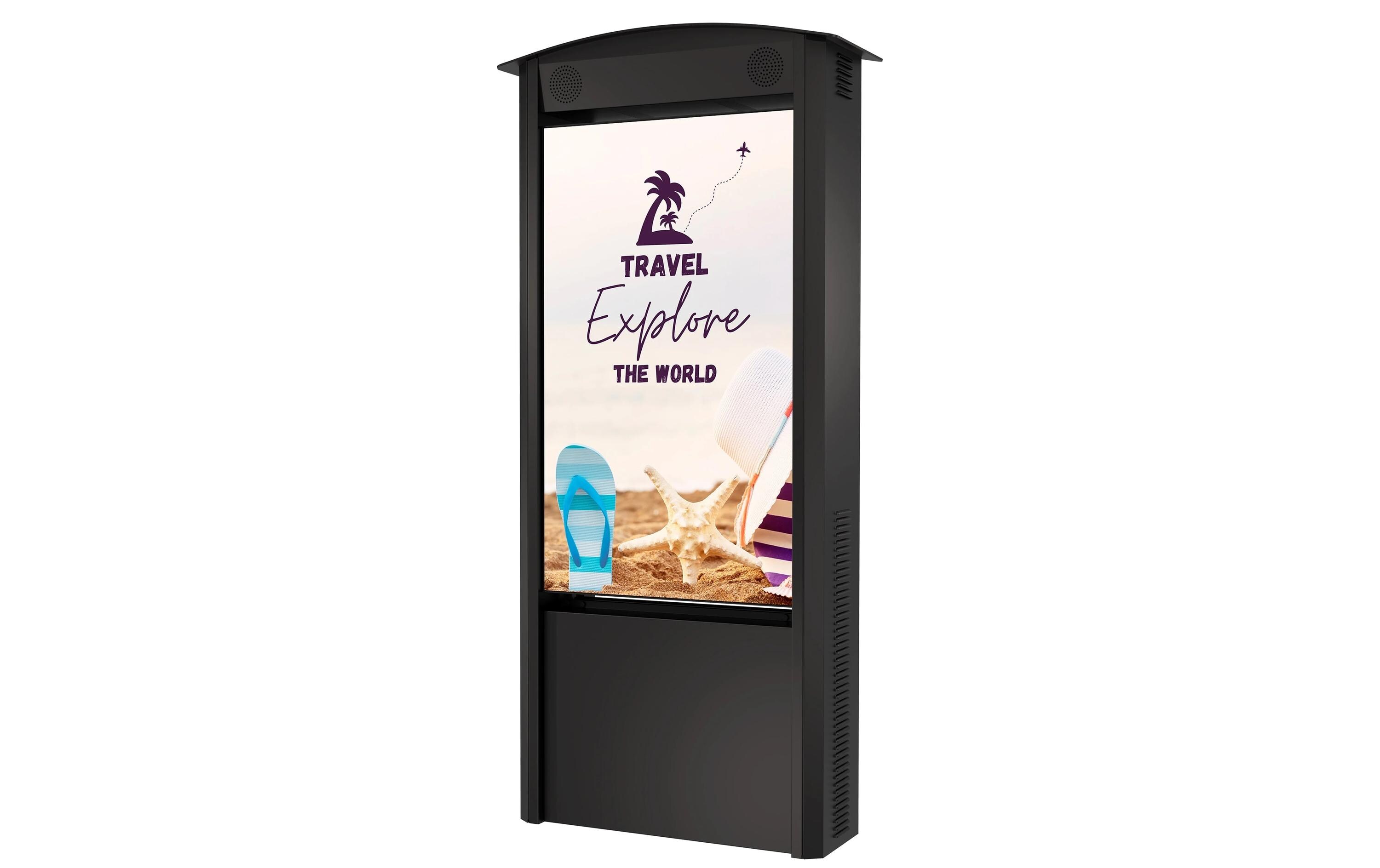 Kioskrahmen KOP55XHB2-EUK<br>Doppelseitiger Smart City Kiosk Zwei 55-Zoll Xtreme High Bright Outdoor Displays Inklusive