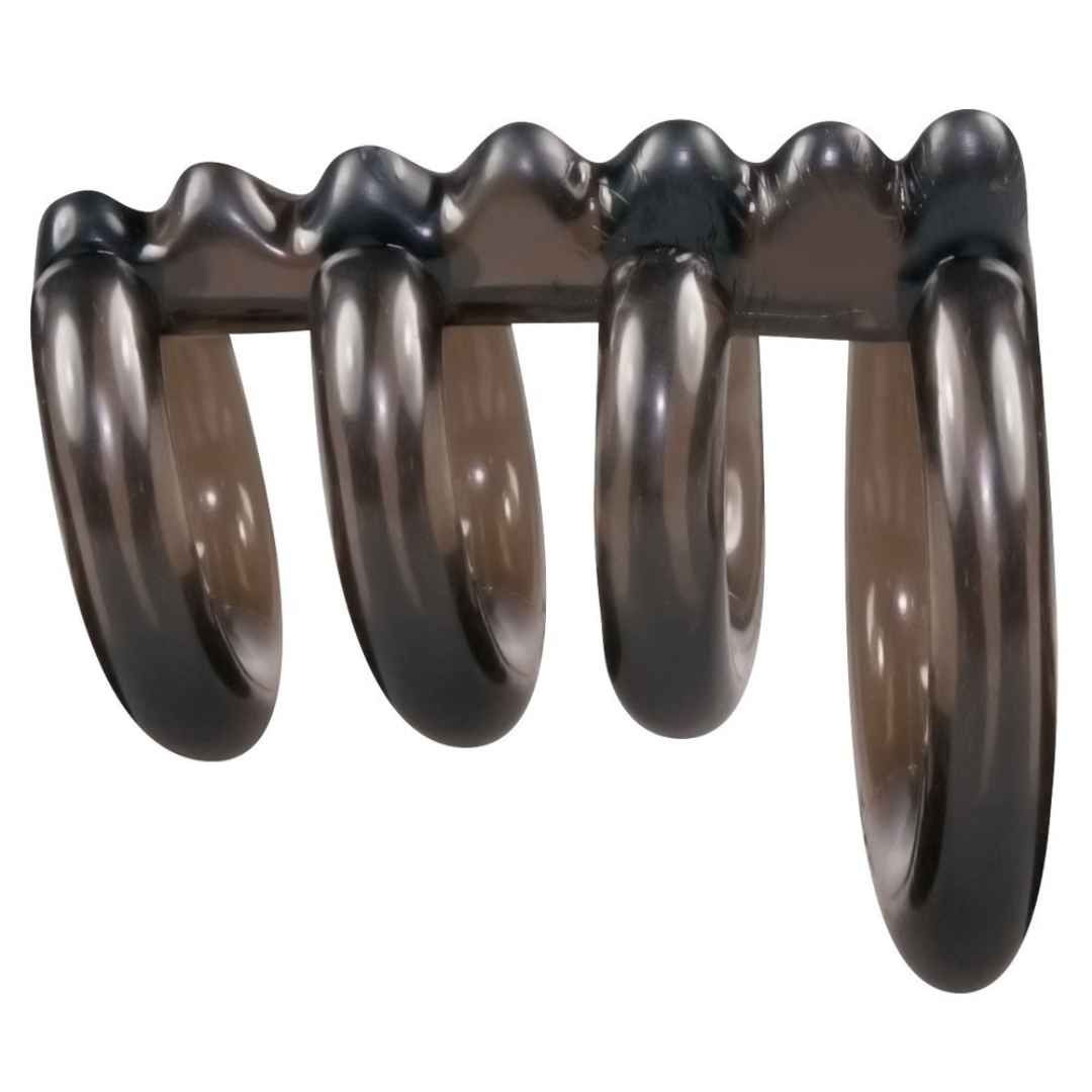 Penisring-Set, Penis-Hodenring, 4er | Für intensive Stimulation | Bad Kitty