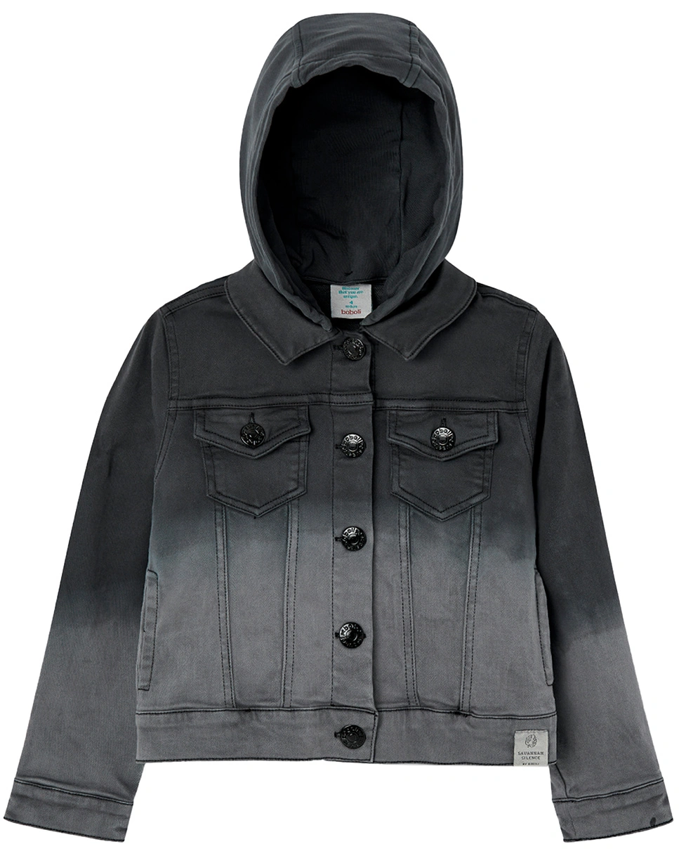 Jeansjacke HOOD in schwarz