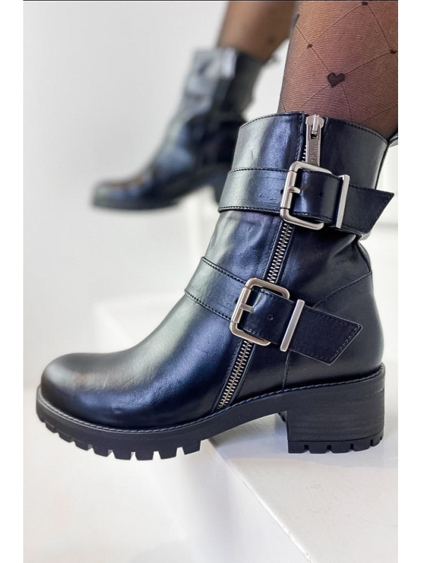 Bottines Bikers Valcia Noires - Minka