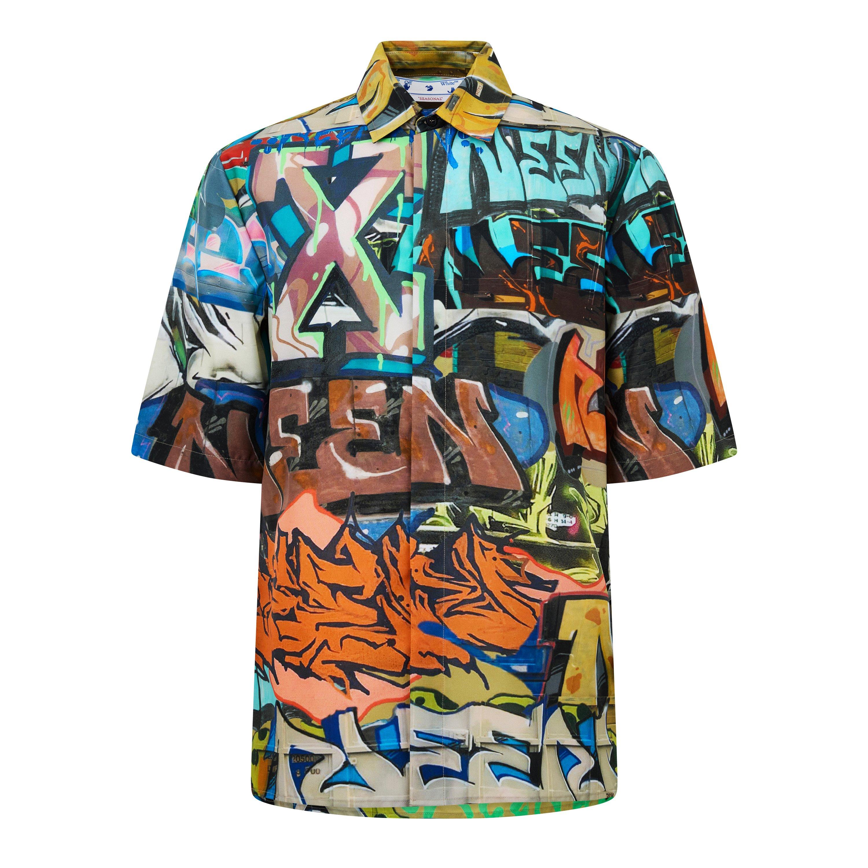 Off White Neen All Over Graffiti Shirt