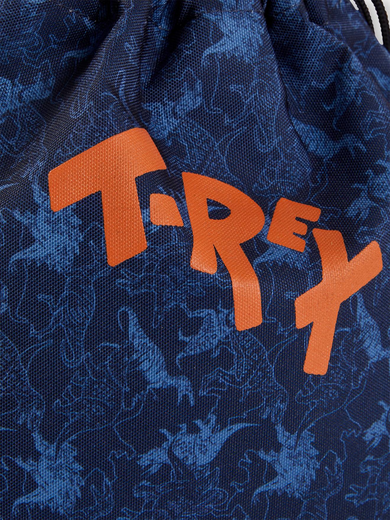 Lancheira T-Rex com estampa de dinossauros, azul-escura, para meninos