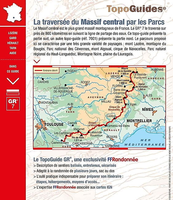 FFRP - 7002 LA TRAVERSEE DU MASSIF CENTRAL PAR LES PARCS