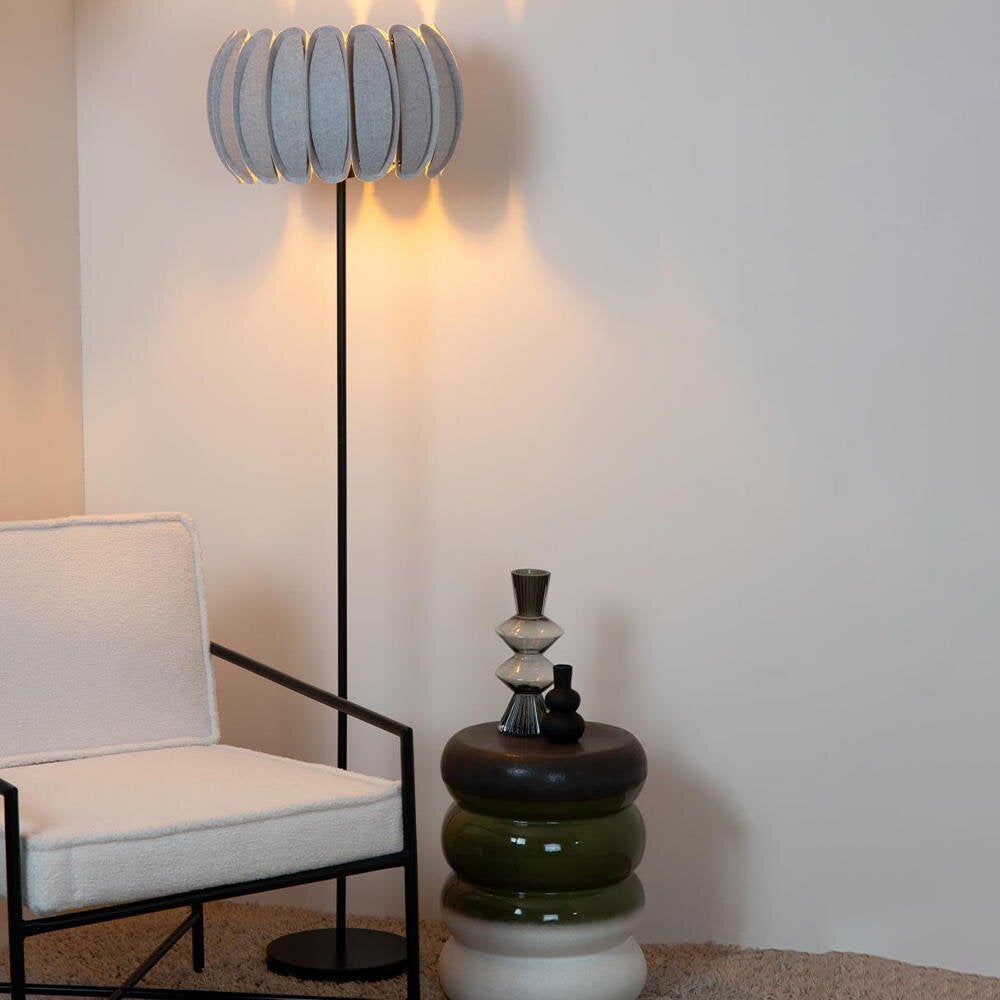 Spencer vloerlamp in grijs en zwart E27