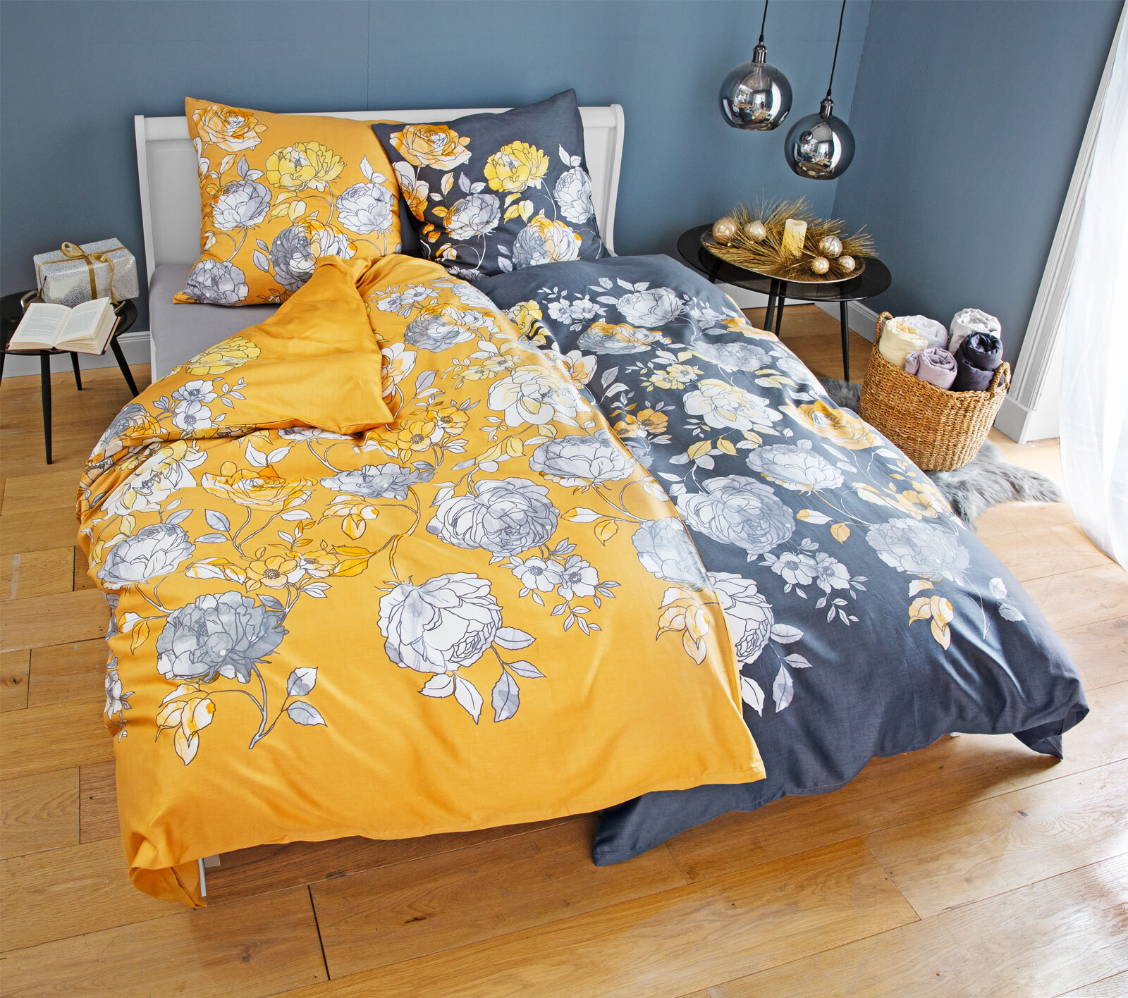 kaeppel Satin-Bettwäsche ELYSIAN 135 x 200 cm goldfarbig