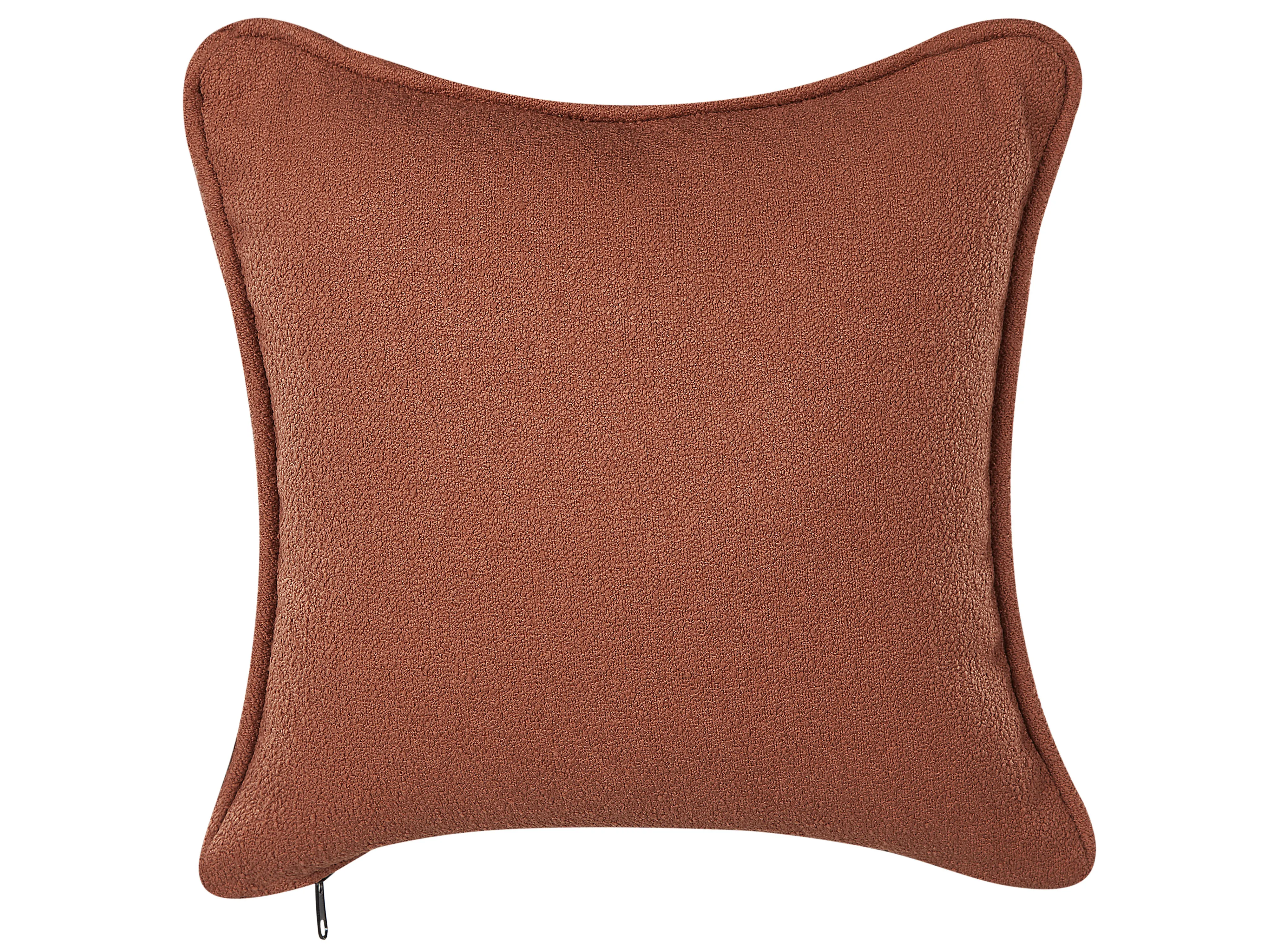 Rechtszijdige chaise longue CHEVANNES Bouclé Donkerrood