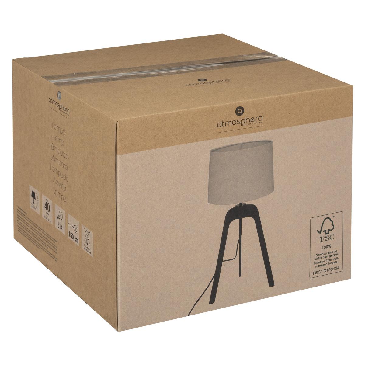 LAMPE TREPIED ORIGINES BLANC H.58.5CM