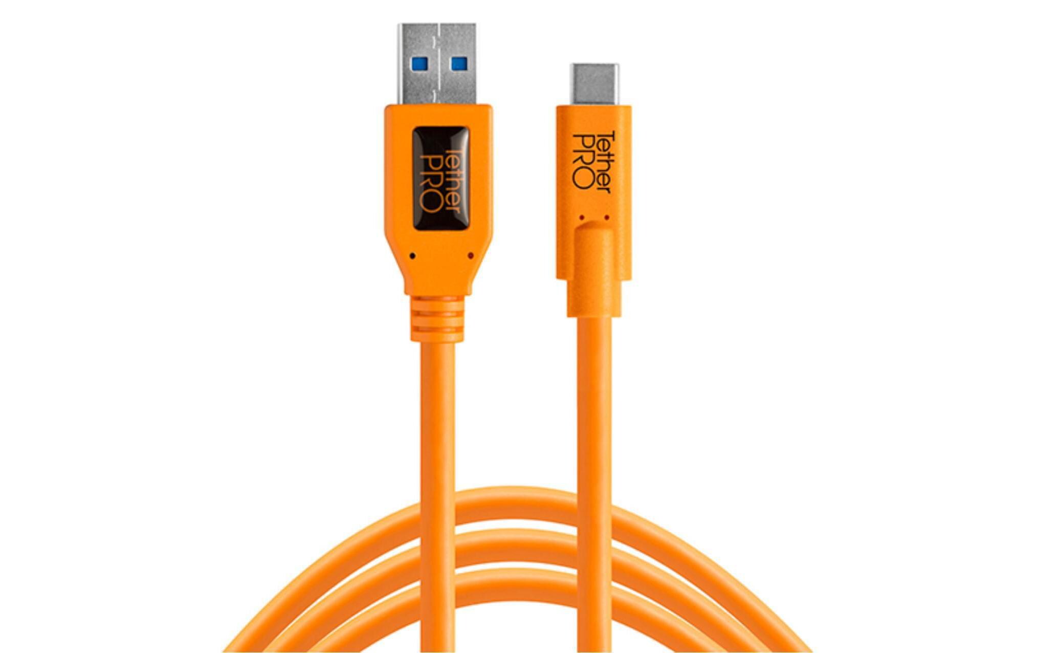 Kabel TetherPro USB 3.0 / USB-C 4.6 Meter – orangeUSB 3.0 - USB-C Kabel, 4.6 Meter