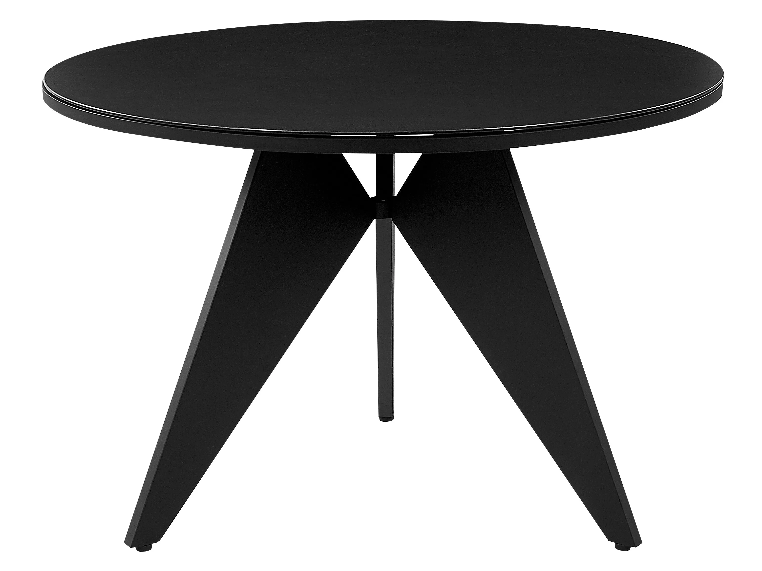 Tuin eettafel OLMETTO 83 cm 110 cm Glas Zwart