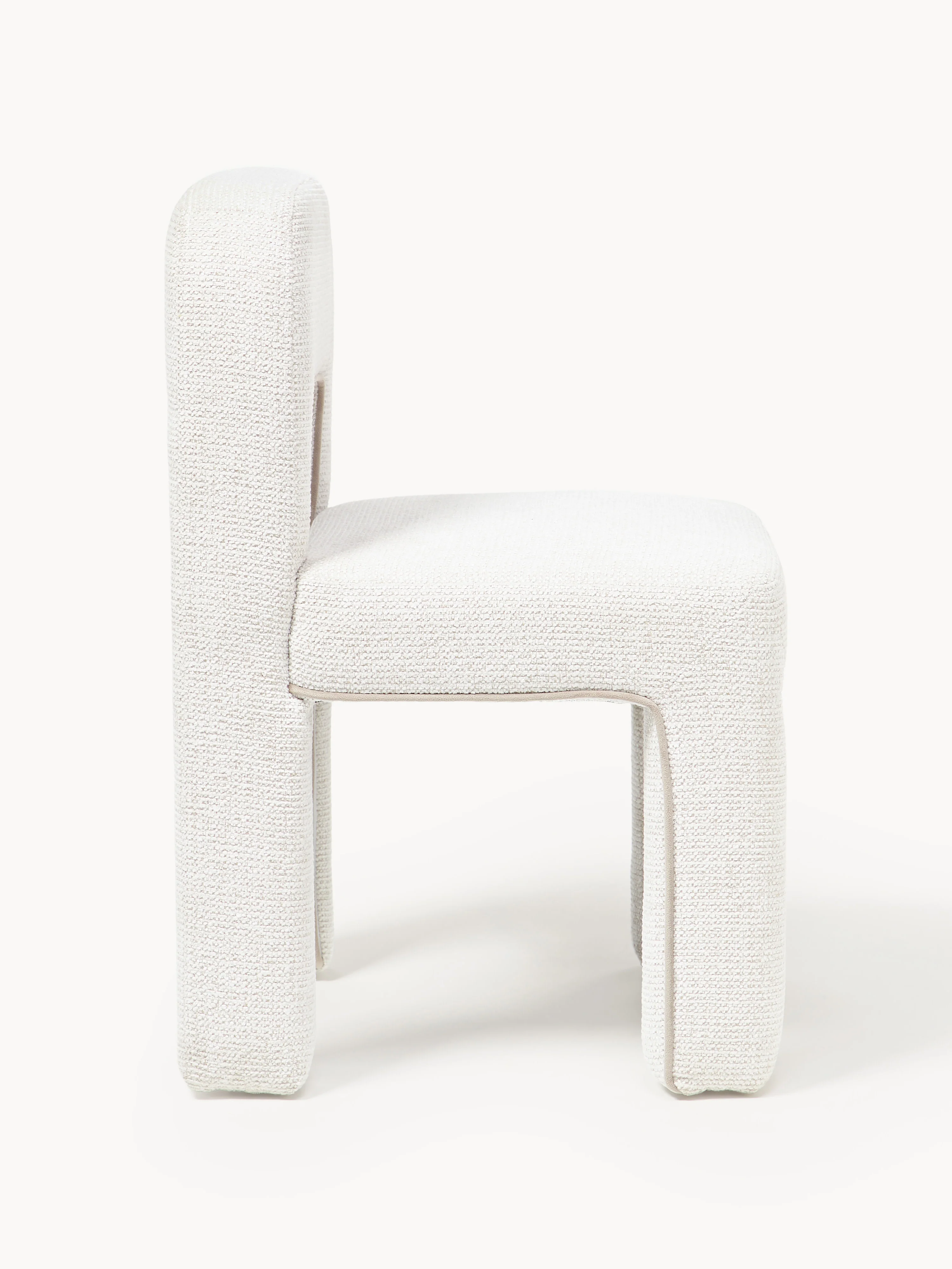 Bouclé gestoffeerde stoel Ana