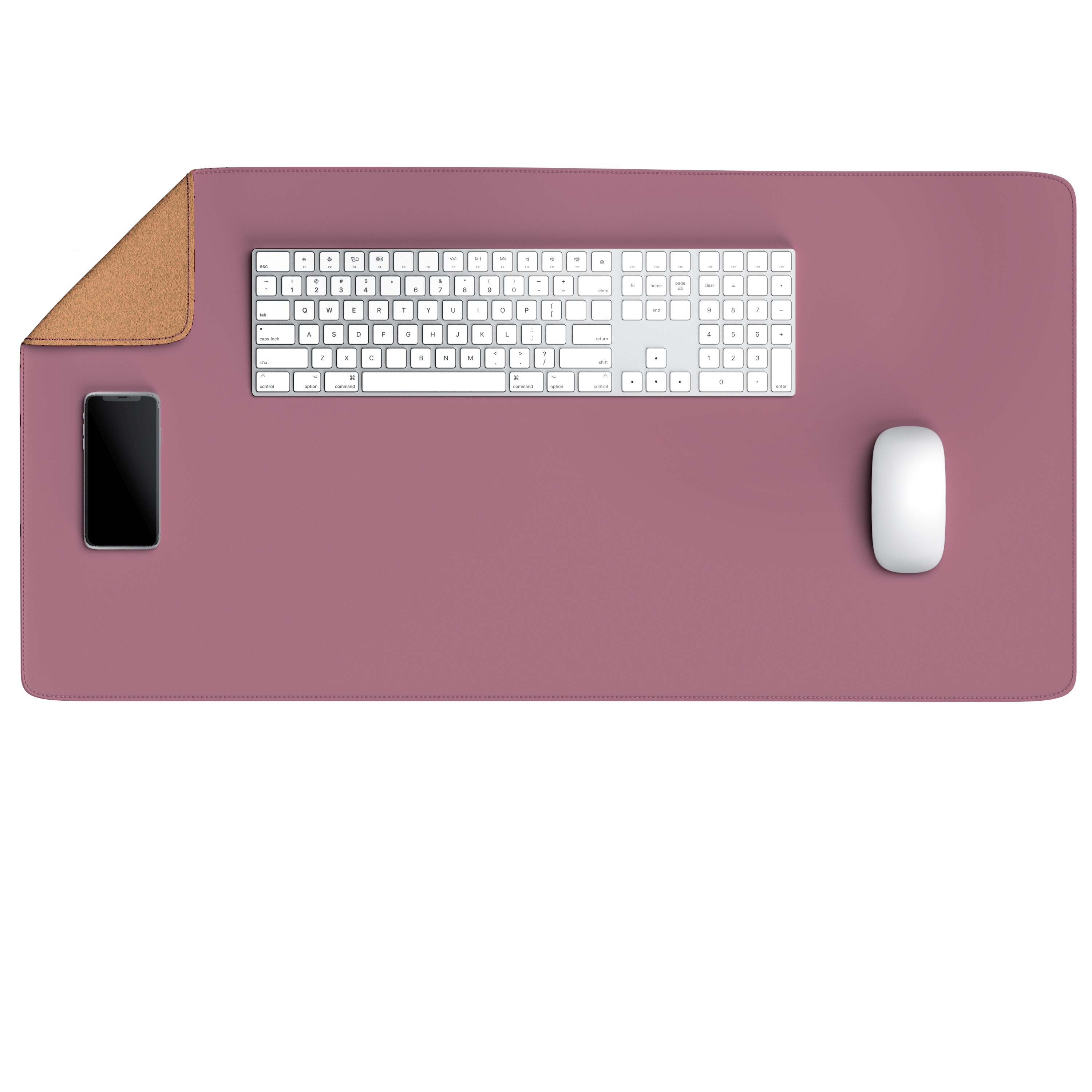 CSL Mauspad, XXL 800 x 400 x 3 mm Schreibtischunterlage, XXL Mousepad / Rutschfest, pink