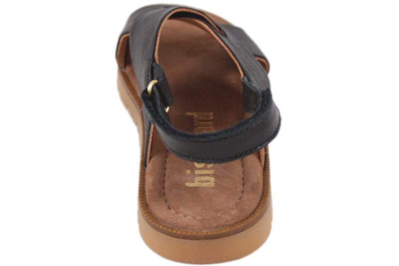 BISGAARD AIYA SORT GLAT SKIND SANDAL