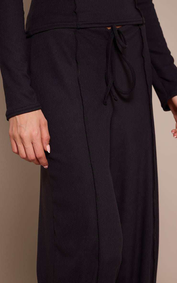 Pantalon Large À Détails De Coutures