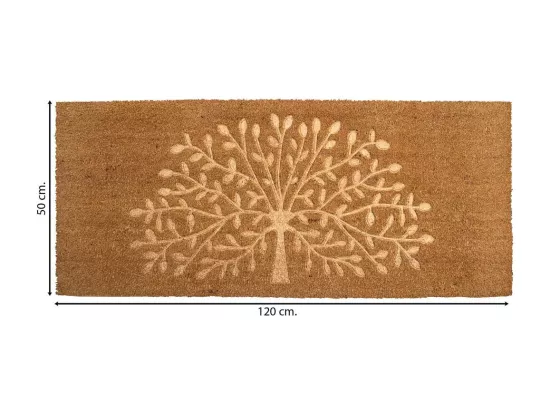 Tapis d'entrée en fibre pressée marron 50x120