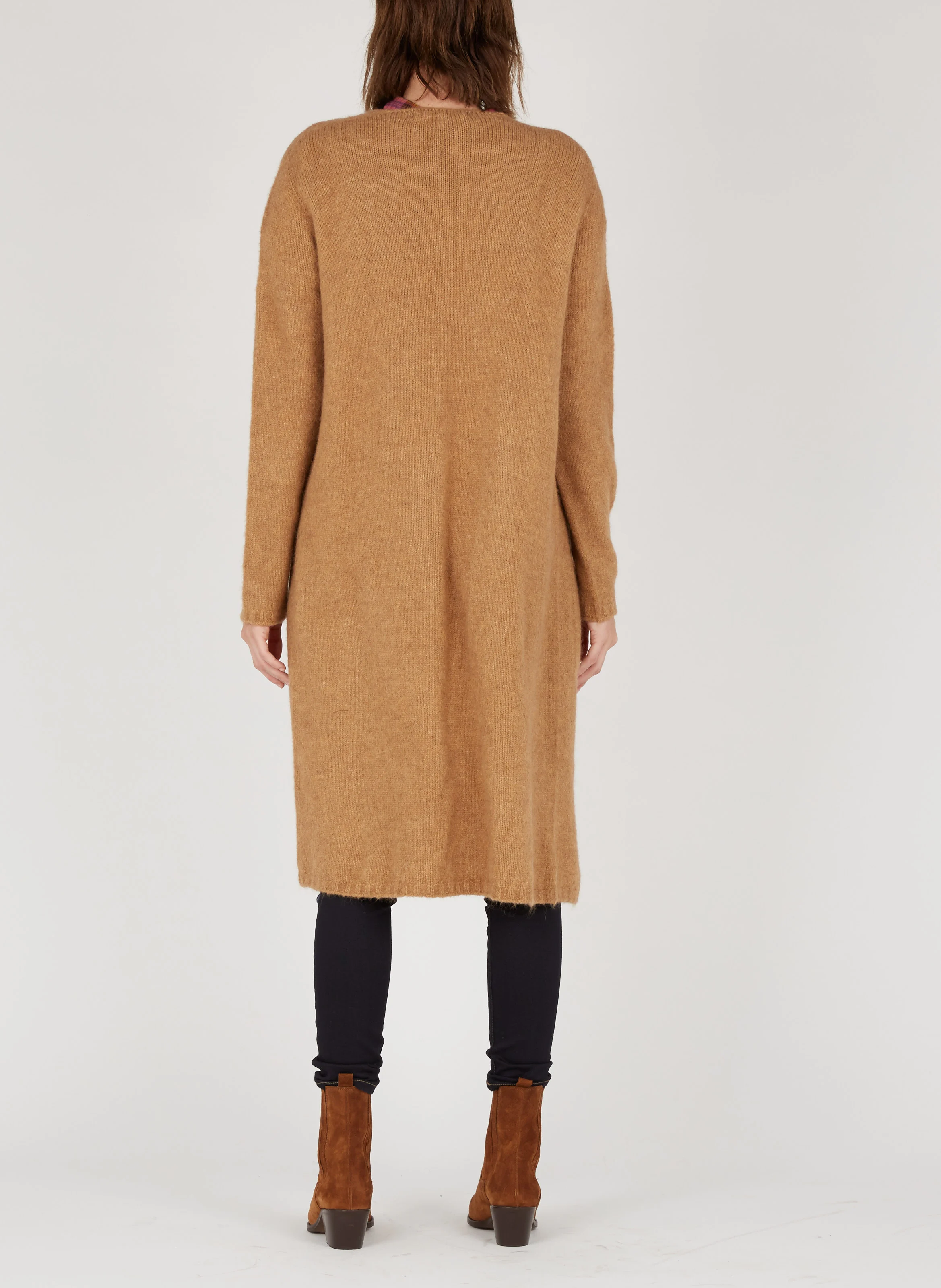 BIRMAN - Bottines western talons mi-hauts en cuir velours | Marron