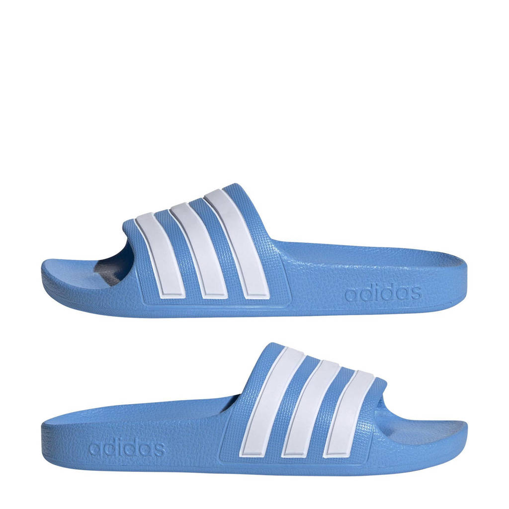 adidas Adilette Aquaslipper blauw/wit