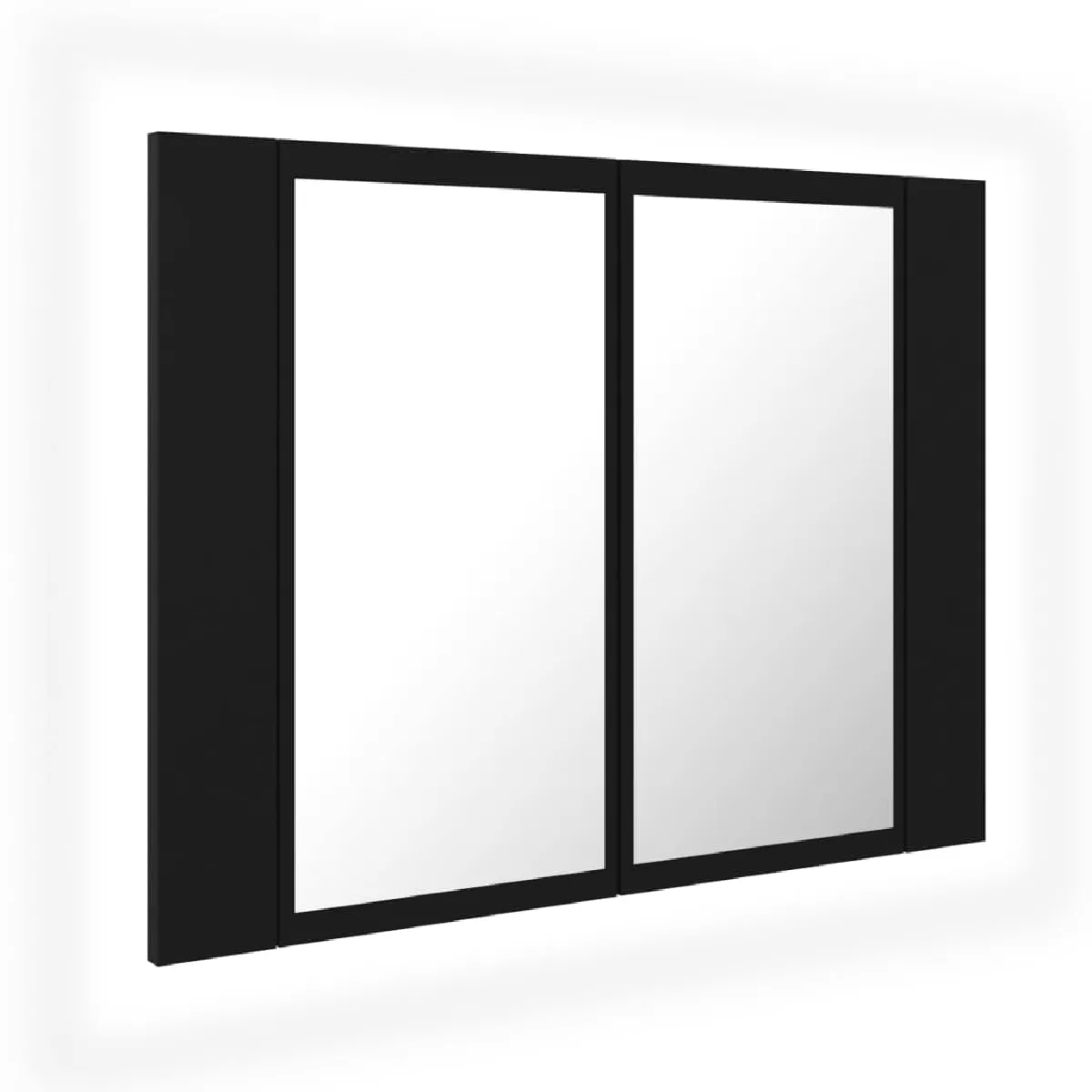 VidaXL Armoire à miroir LED - Noir