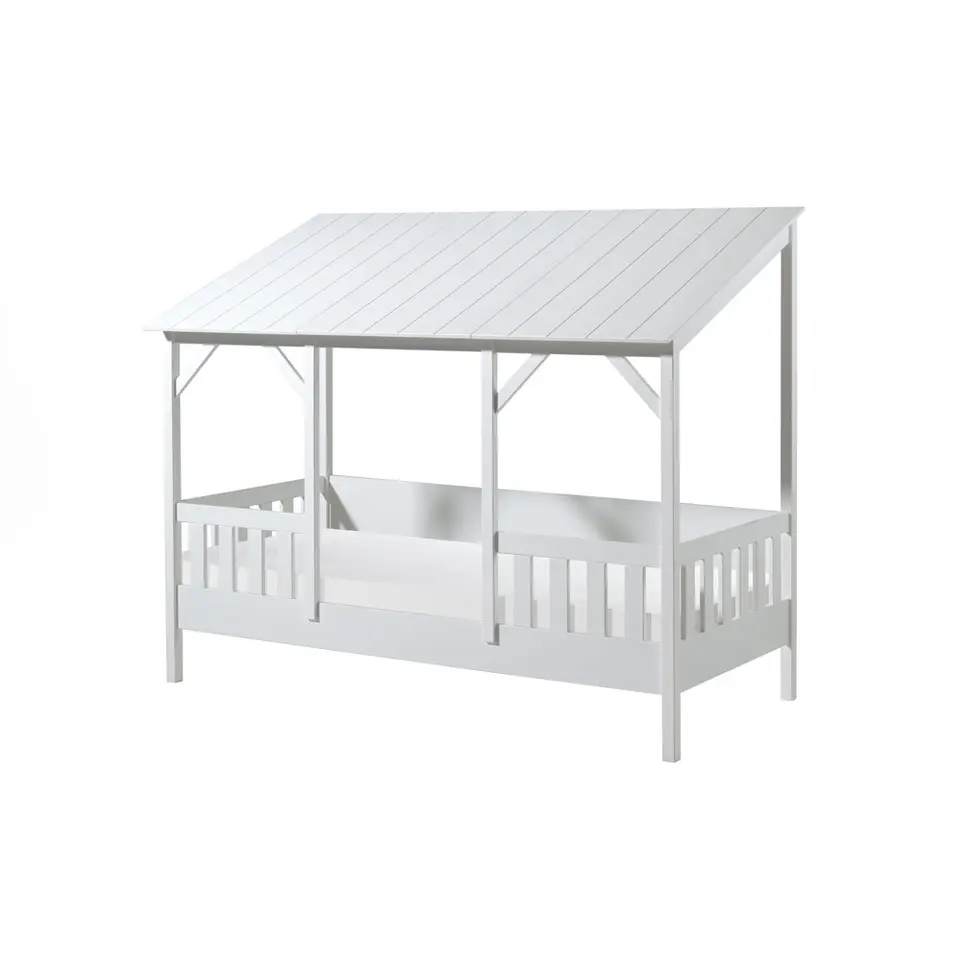 Vipack huisbed met wit dak - wit - 90x200 cm