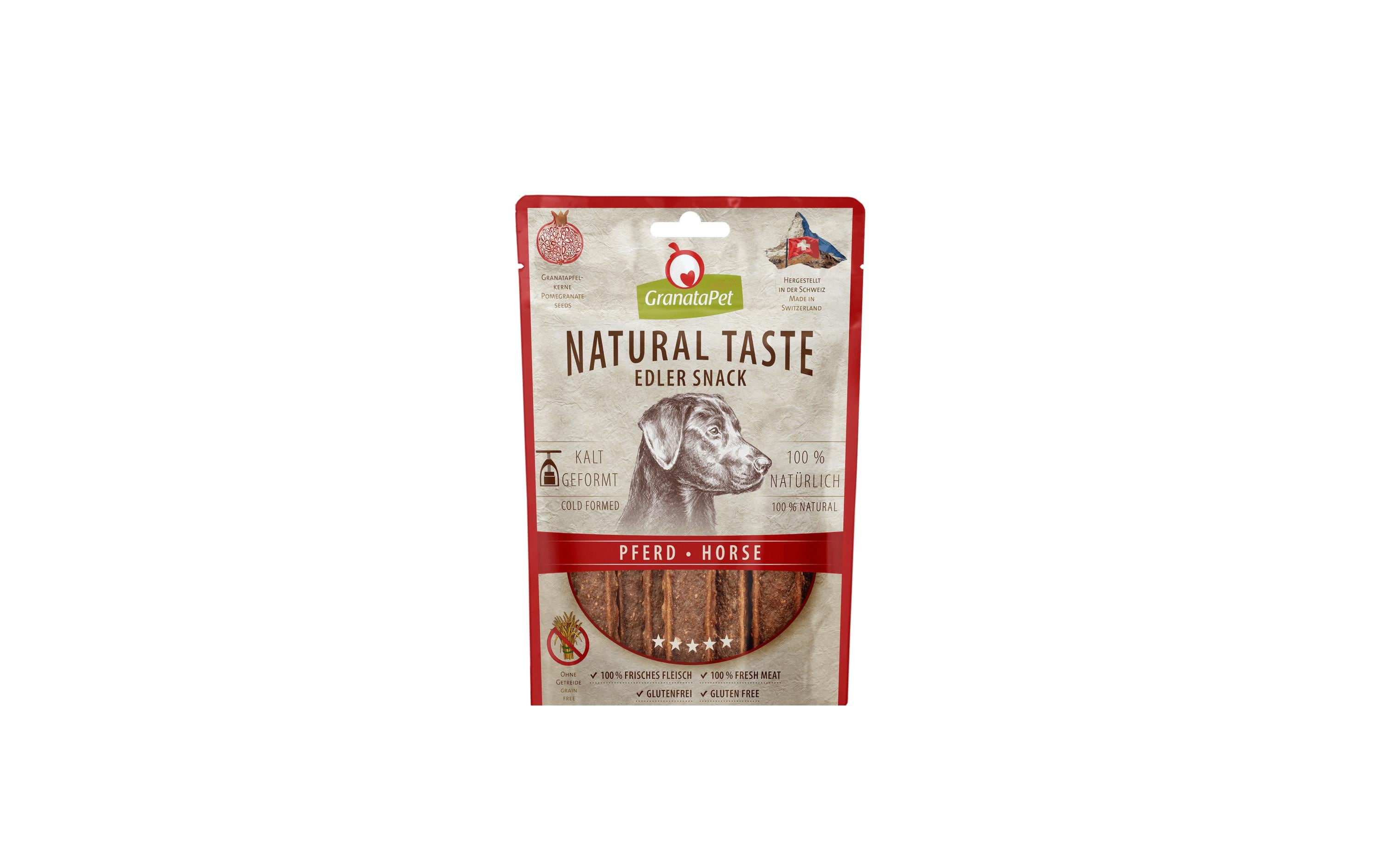 Natural Taste Edler Snack Pferd 90 gErgänzungsfuttermittel für Hunde